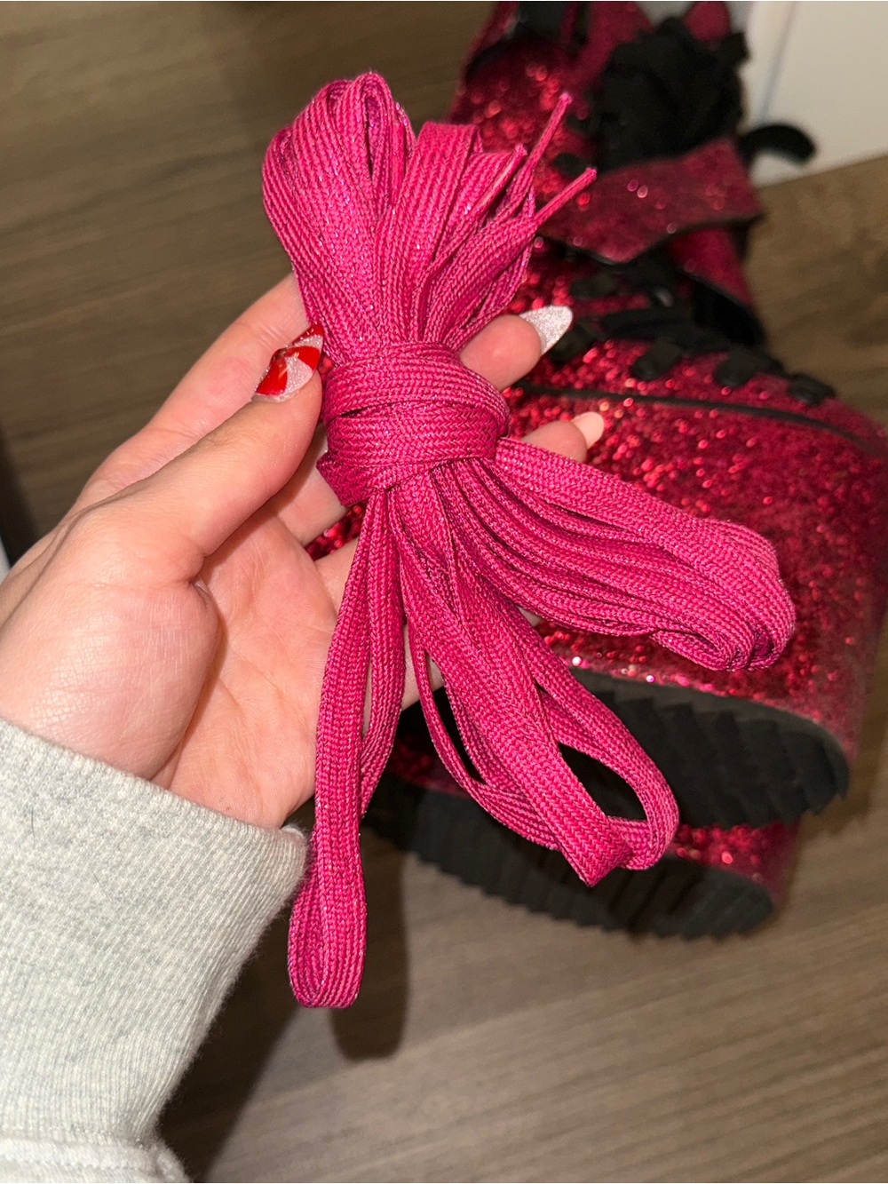 Club Exx Pink Glitter Rave Boots | Size 5 - Picture 8 of 8